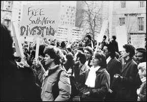 The campaign against apartheid South Africa was popular, international, and stubbornly rejected by governments in most western countries ? does this ring any bells?