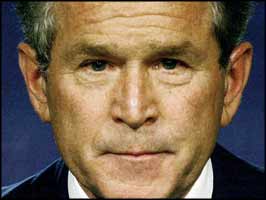 Moral Vacuity.
<br />
USA President George W Bush excels at being able to keep a straight face, turn off the news, turn on the ball game, and sleep at night.