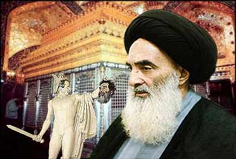 He thought he was aiding Sharon, and securing control of oil, but George Bush has handed Ayatollah al-Sistani a gift.