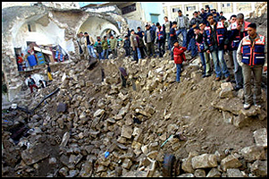 People bear witness to the destruction of part of Nablus 'old quarter', demolished to make way for the latest invader ideology.